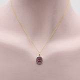 Victorian Lion and Crown Banded Agate Intaglio in 14K Gold Pendant, Charm Kirsten's Corner 