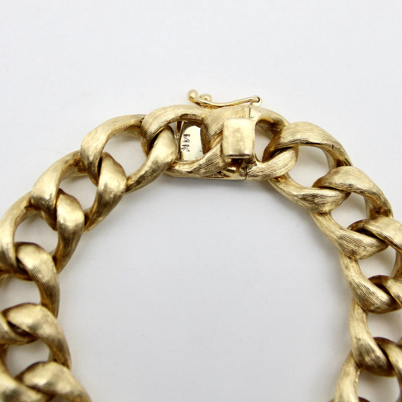14K Gold Zelman & Friedman Florentine Curb Link Bracelet Bracelet Kirsten's Corner 