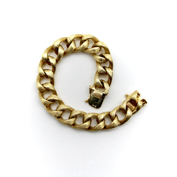 14K Gold Zelman & Friedman Florentine Curb Link Bracelet Bracelet Kirsten's Corner 