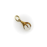 Victorian 14K Gold Clawfoot Pendant with Cat’s Eye Moonstone Pendant, Charm Kirsten's Corner 