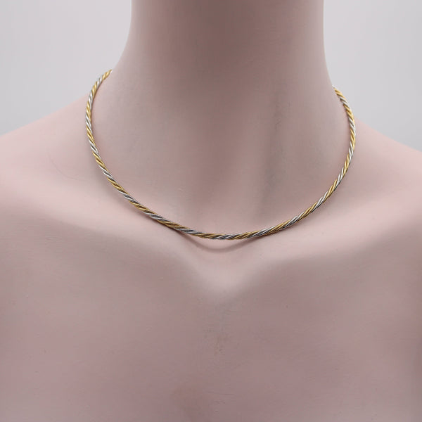 14K Gold Vintage Italian Thick Twisted Rope Necklace Necklace Kirsten's Corner 
