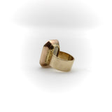 14K Gold Agate Intaglio Crest Signet Ring with Lion RING Kirsten's Corner 