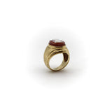 Victorian 14K Gold Hardstone Helmeted Warrior Cameo Ring Ring Kirsten's Corner Jewelry 