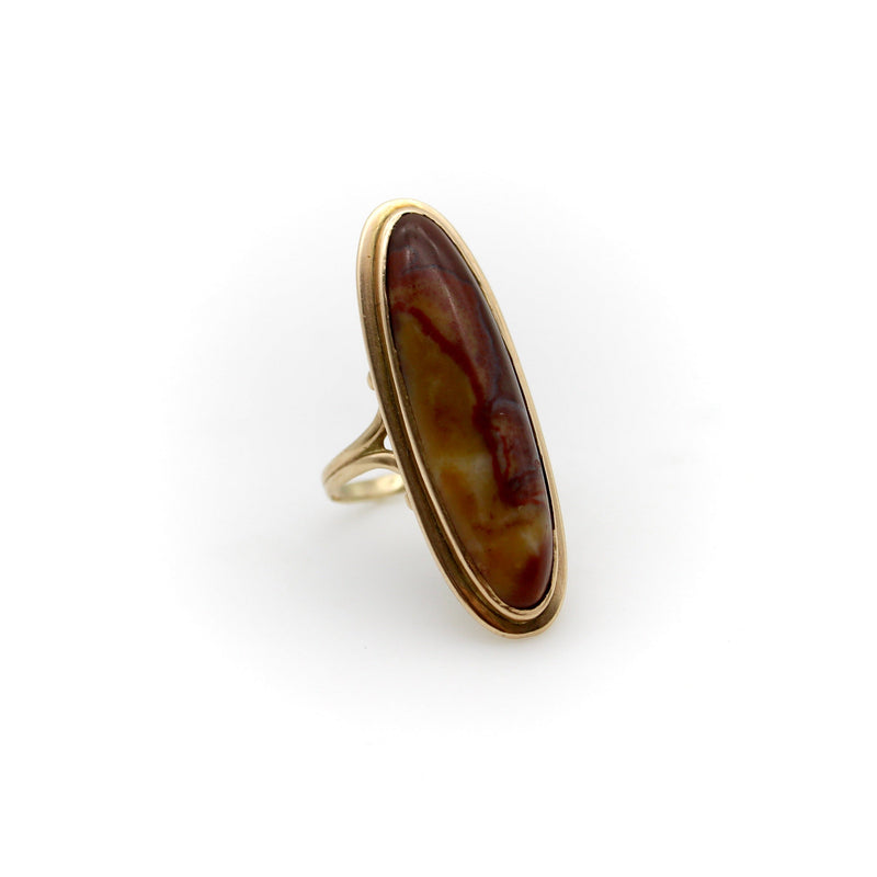 Victorian 18K Gold and Agate Cabochon Ring ring Kirsten's Corner Jewelry 