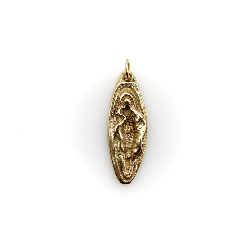 14K Gold Women’s Empowerment Vulva Pendant Charm Pendant, Charm Kirsten's Corner 