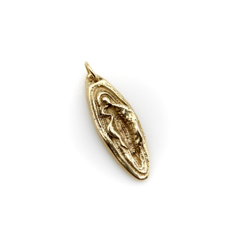 14K Gold Women’s Empowerment Vulva Pendant Charm Pendant, Charm Kirsten's Corner 