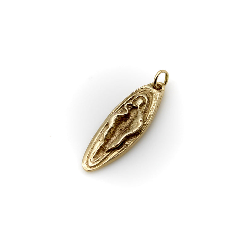 14K Gold Women’s Empowerment Vulva Pendant Charm Pendant, Charm Kirsten's Corner 