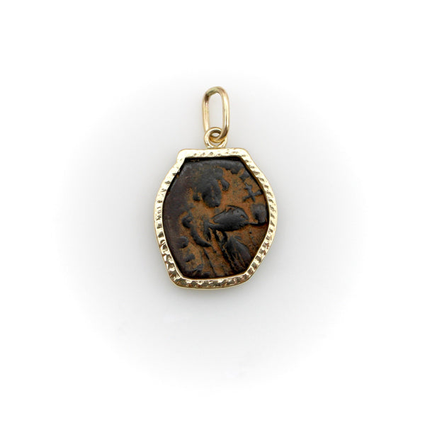 Ancient Coin in 14K Gold Mount Pendant Kirsten's Corner 