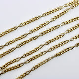 18K Gold Italian Vintage Curb and Infinity Link Chain Chain Kirsten's Corner 