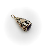 14K Rose Gold Silver and Amethyst Fob Fob Kirsten's Corner 