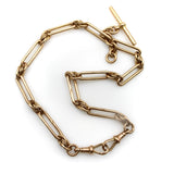 9K Gold Victorian Fettered Link English Watch Chain Chain Kirsten's Corner 