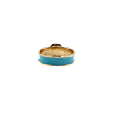 14K Gold Victorian Banded Agate and Turquoise Enamel Mourning Ring Ring Kirsten's Corner 