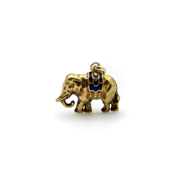 14K Gold Edwardian Elephant Charm Pendant, Charm Kirsten's Corner 