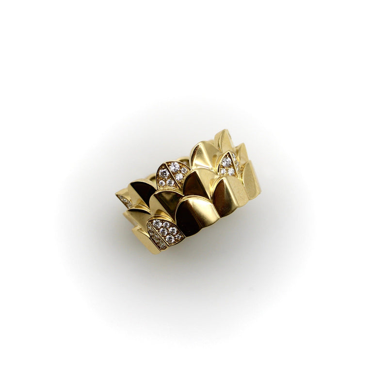 18K Gold Fred of Paris Triple Arc Diamond Ring Rings Kirsten's Corner 