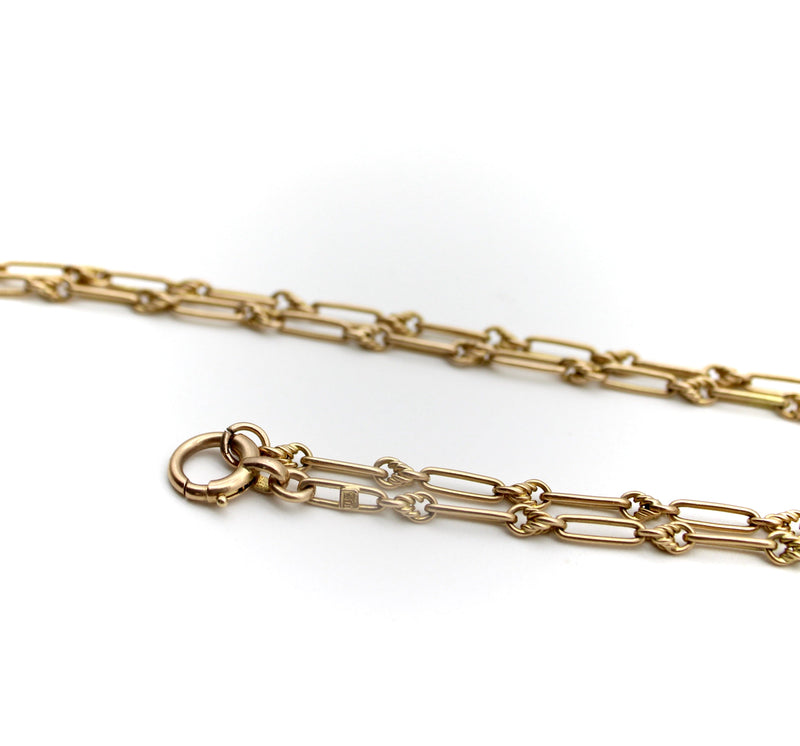 15K Gold Edwardian Fettered Link Chain Chain Kirsten's Corner 