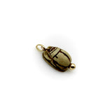 Egyptian Revival Faience Scarab Pendant with 14K Gold Mount pendant, Charm Kirsten's Corner 