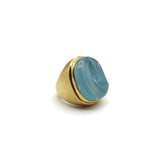 18K Gold Burle Marx Aquamarine Organic Form Ring Ring Kirsten's Corner 