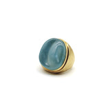 18K Gold Burle Marx Aquamarine Organic Form Ring Ring Kirsten's Corner 
