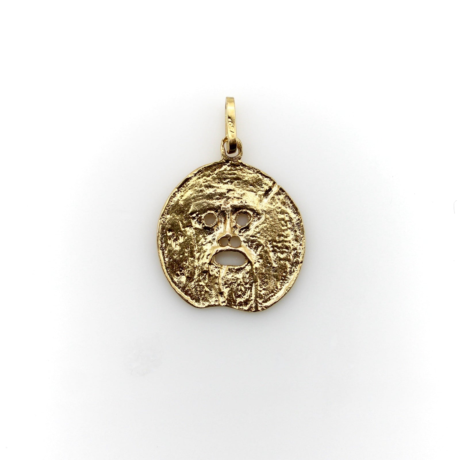 18K Gold Vintage “Mouth of Truth” Pendant | Kirsten's Corner