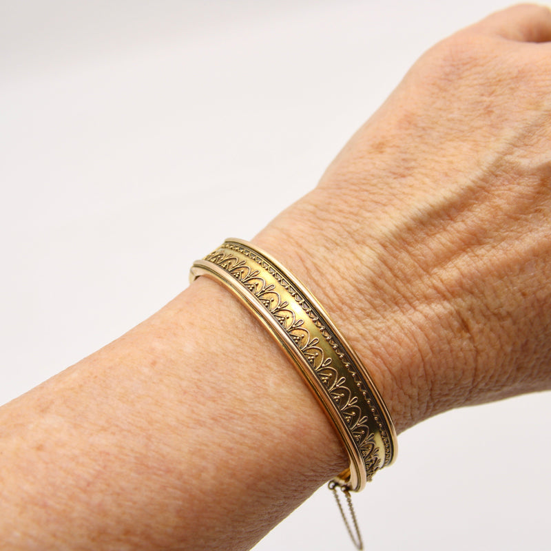 15K Gold Etruscan Revival Bracelet Bracelet Kirsten's Corner 