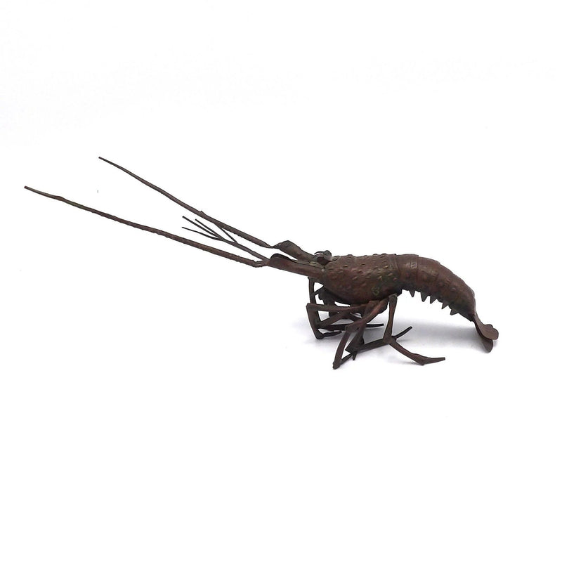 Meiji Era Jizai Okinomo Copper Articulated Crayfish okimono Kirsten's Corner Jewelry 