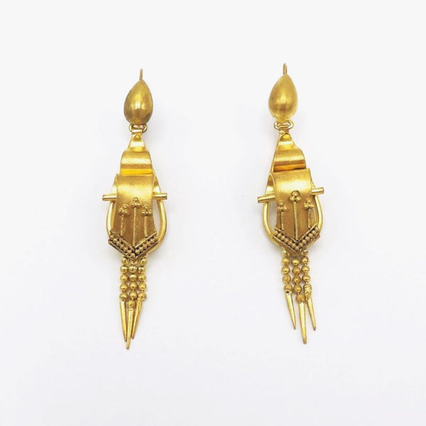 Victorian 18K Gold Filled Etruscan Revival Earrings earrings Kirsten's Corner Jewelry 