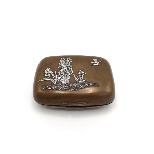 19th Century Gorham Mixed Metal Soap Box Objects of Virtue Kirsten's Corner Jewelry 