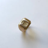 18K Gold French Armorial Signet Ring