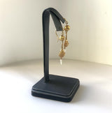 14K Gold Victorian Etruscan Revival Dangle Earrings with Pearls