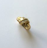 18K Gold Tiffany & Co. Diamond Vintage X Ring