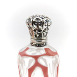 19th Century Bohemian Sandwich Glass Perfume Bottle with Silver Lid Objects of Virtue Kirsten's Corner Jewelry 
